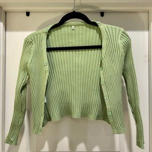 Green cardigan
